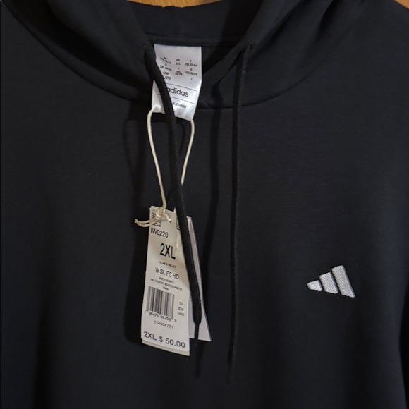 Adidas Hoodie Womens 2XL Black - Picture 2 of 3